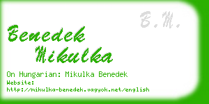 benedek mikulka business card